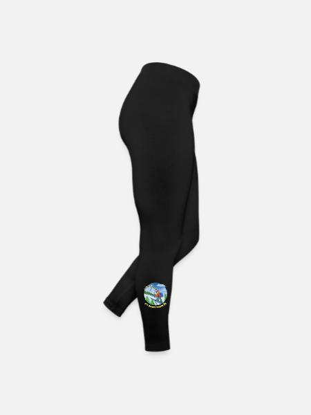Bergski Abenteuer, Skibergsteigen - Frauen Jersey Leggings - Schwarz - Rechts