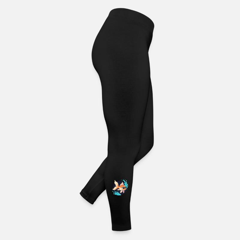 Poisson doré rétro lunettes Legging en jersey Femme