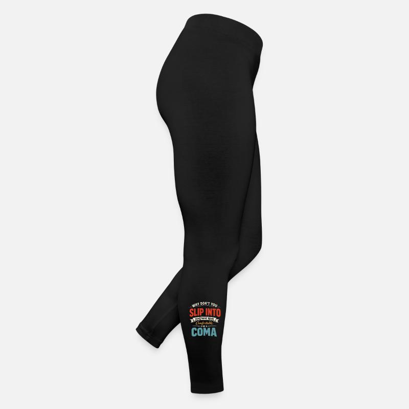Sarkastischer schwarzer Humor gleitet ins Koma Frauen Jersey Leggings