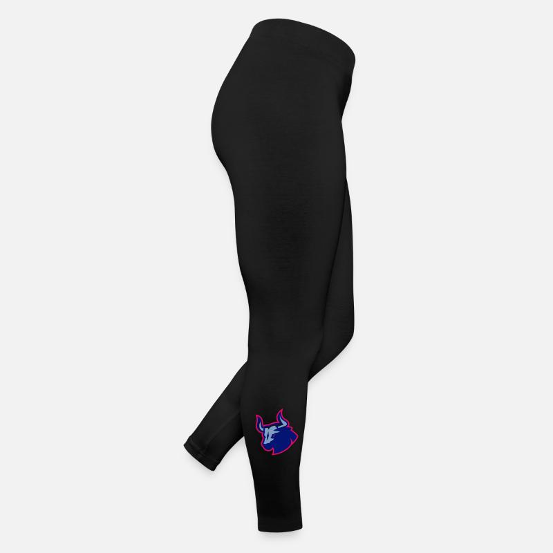 Stierblauer Neon-Umriss Frauen Jersey Leggings