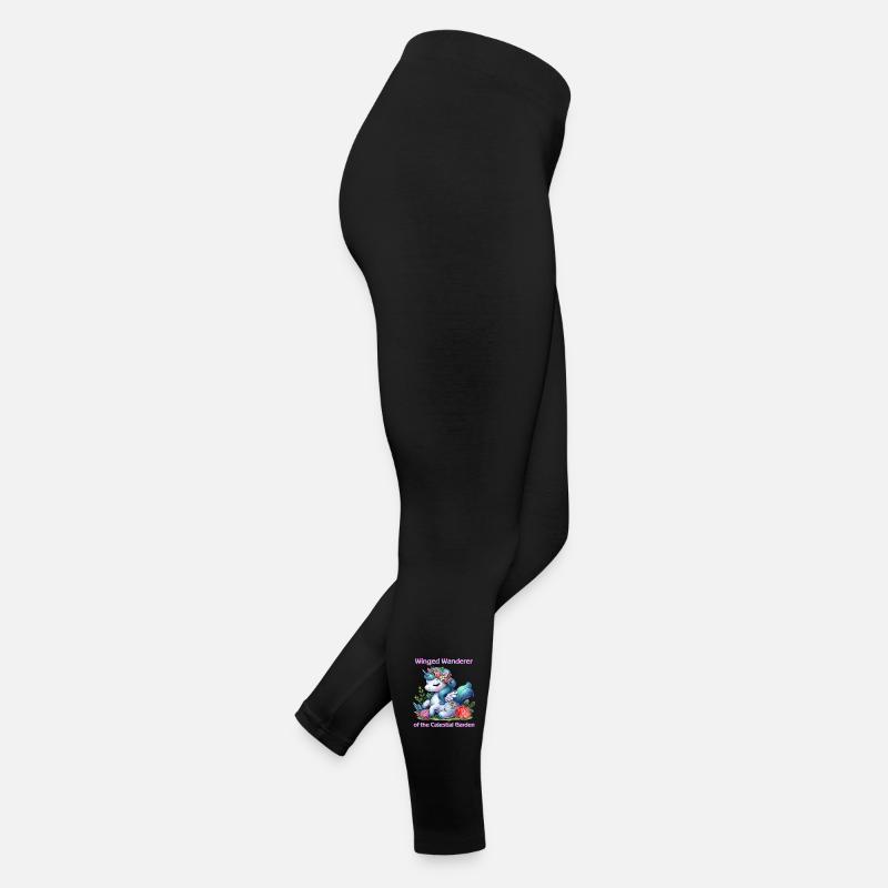 Himmlischer Garten Geflügeltes Einhorn Frauen Jersey Leggings