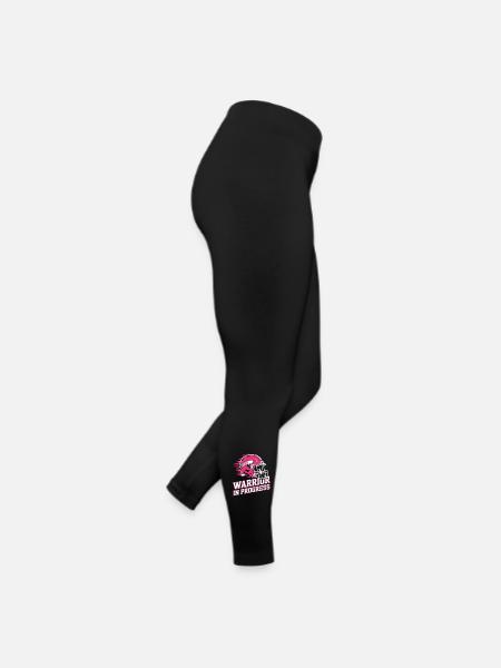 Brustkrebs Bewusstsein Warrior In Progress - Frauen Jersey Leggings - Schwarz - Rechts