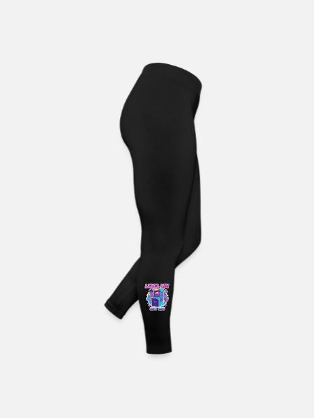 Level Up 1985 – Retro Arcade Automat Design - Frauen Jersey Leggings - Schwarz - Rechts