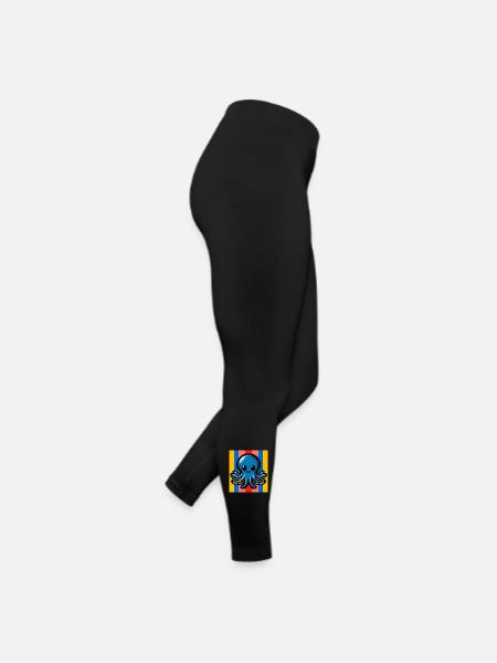 Krake - Frauen Jersey Leggings - Schwarz - Rechts