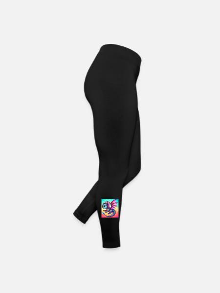 dragon - Women’s Jersey Leggings - black - Right