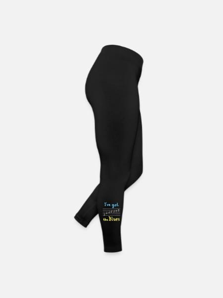 Blues Scale in E - bright - Women’s Jersey Leggings - black - Right
