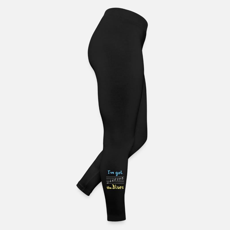 Blues Tonleiter in E - hell - Frauen Jersey Leggings - Schwarz