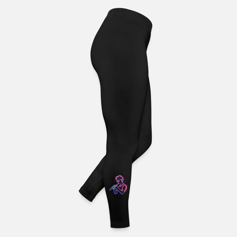 Flûte Garçon Graphique Synthwave Legging en jersey Femme