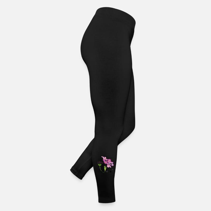 Fleurs avec des fourmis insectes Legging en jersey Femme