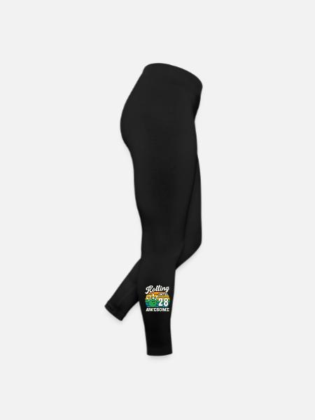 Bowling 28th Birthday Celebration Graphic - Women’s Jersey Leggings - black - Right
