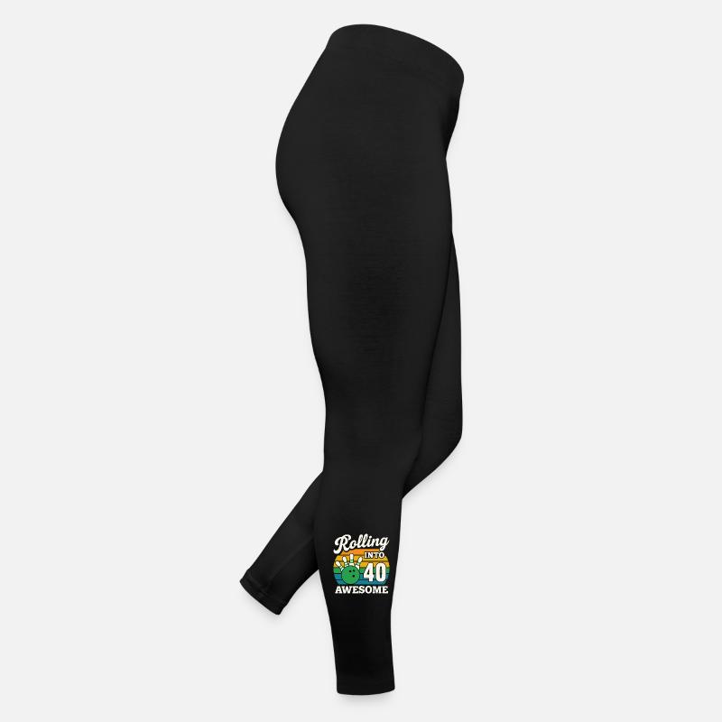 Bowling rétro 40e anniversaire Design Legging en jersey Femme