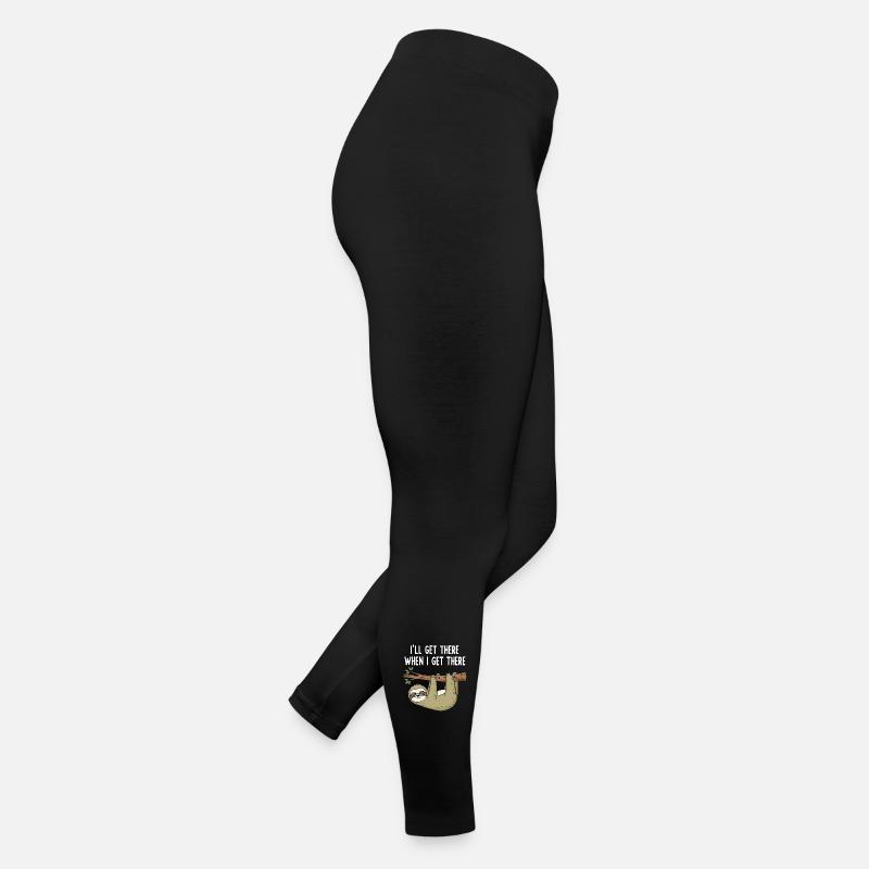 Casual Sloth Saying - Women’s Jersey Leggings - black