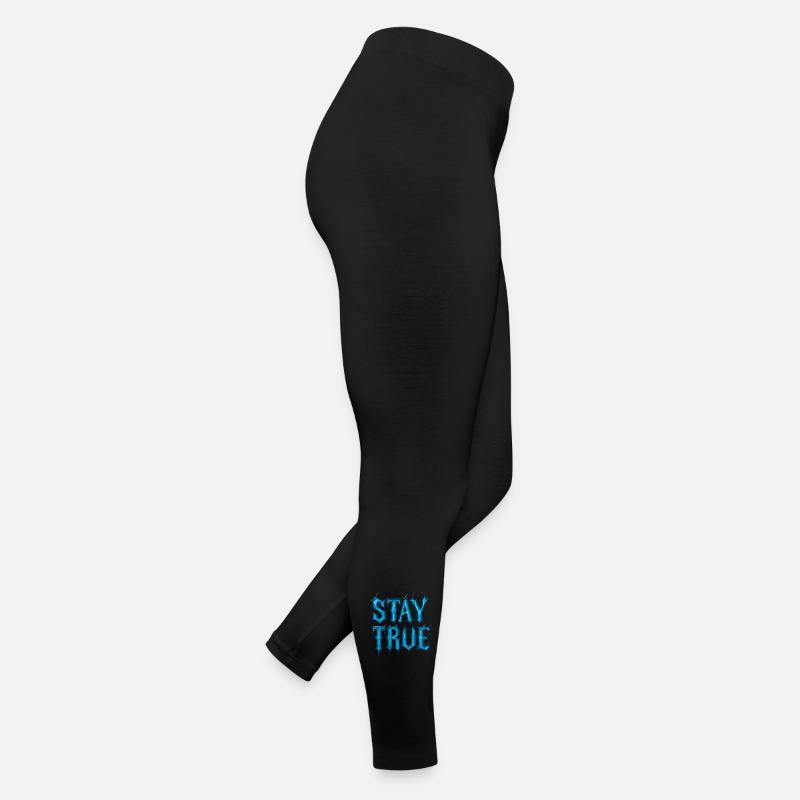 Stay True Design – Be Yourself Statement - Women’s Jersey Leggings - black