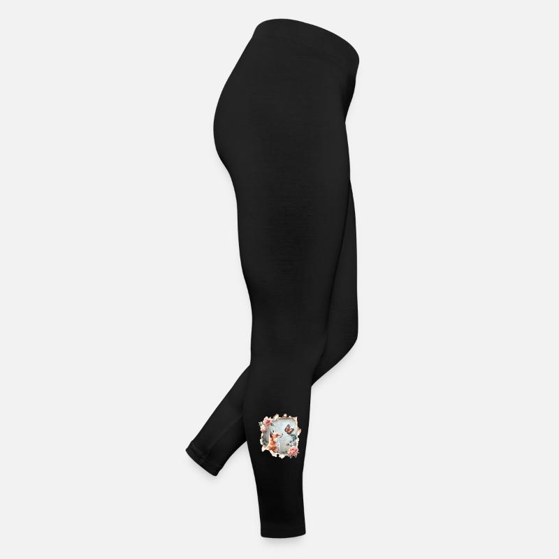 Fuchs mit Schmetterling Frauen Jersey Leggings