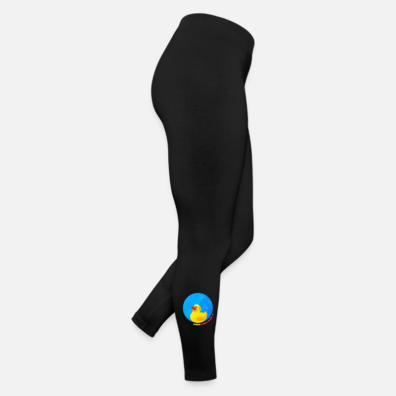 Gelbe Gummiente Abbildung in einem Kreis Frauen Jersey Leggings