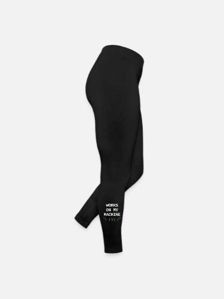 Works On My Machine – Developer IT Design - Frauen Jersey Leggings - Schwarz - Rechts