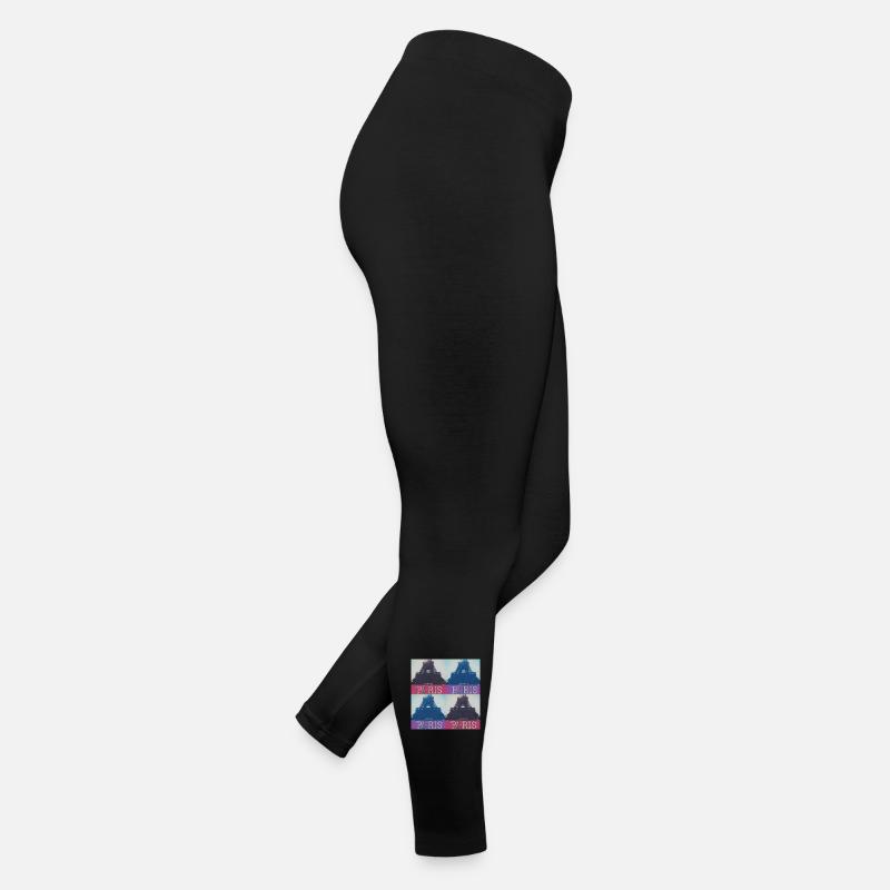paris eiffel - Frauen Jersey Leggings - Schwarz