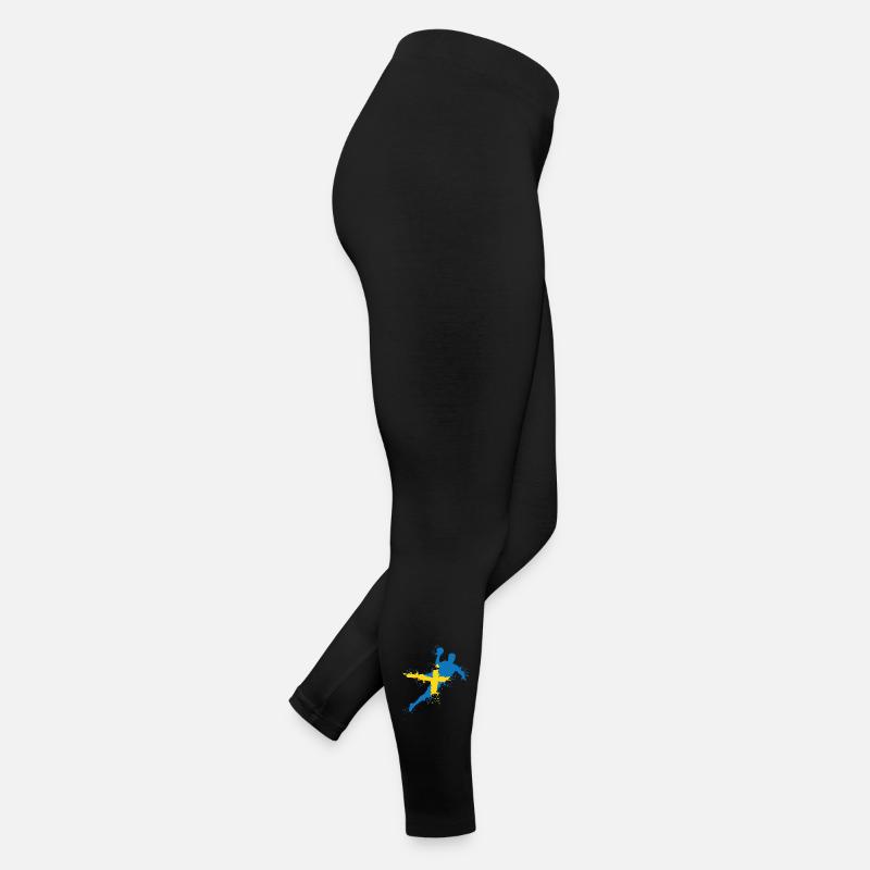 Équipe de handball Suède Joueur de handball symbole Explosion Legging en jersey Femme