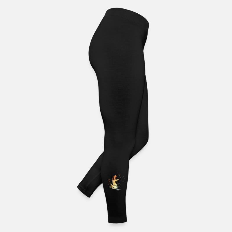 Graphique de pêcheur vintage Legging en jersey Femme