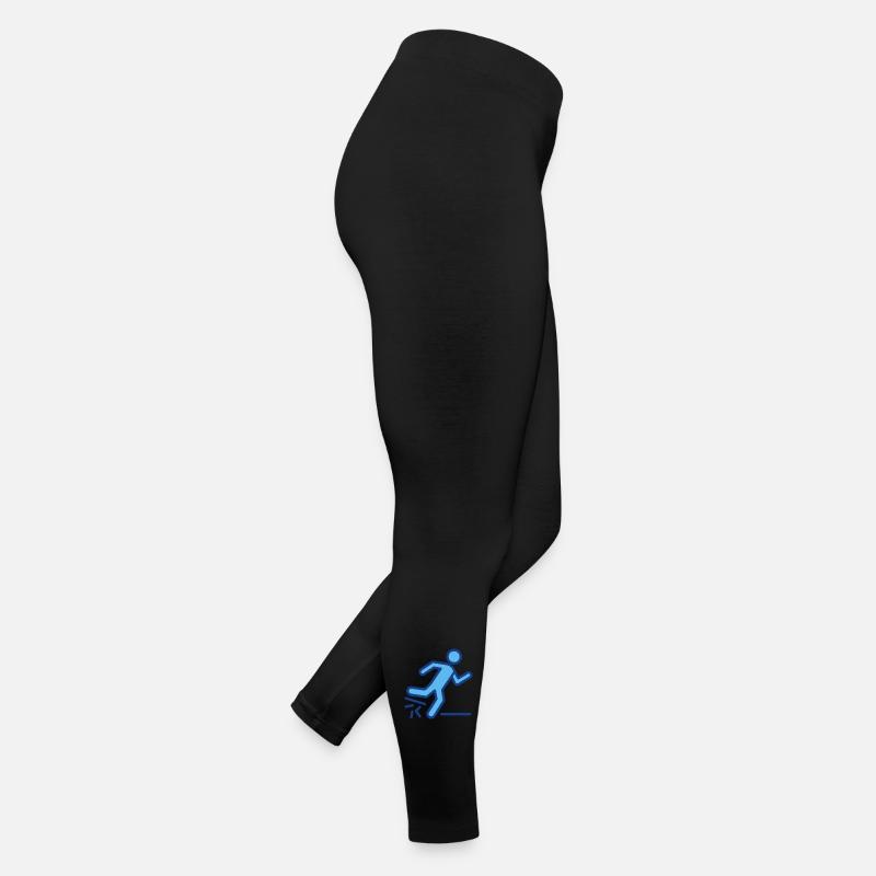 Silhouette dynamique bleue de coureur Legging en jersey Femme
