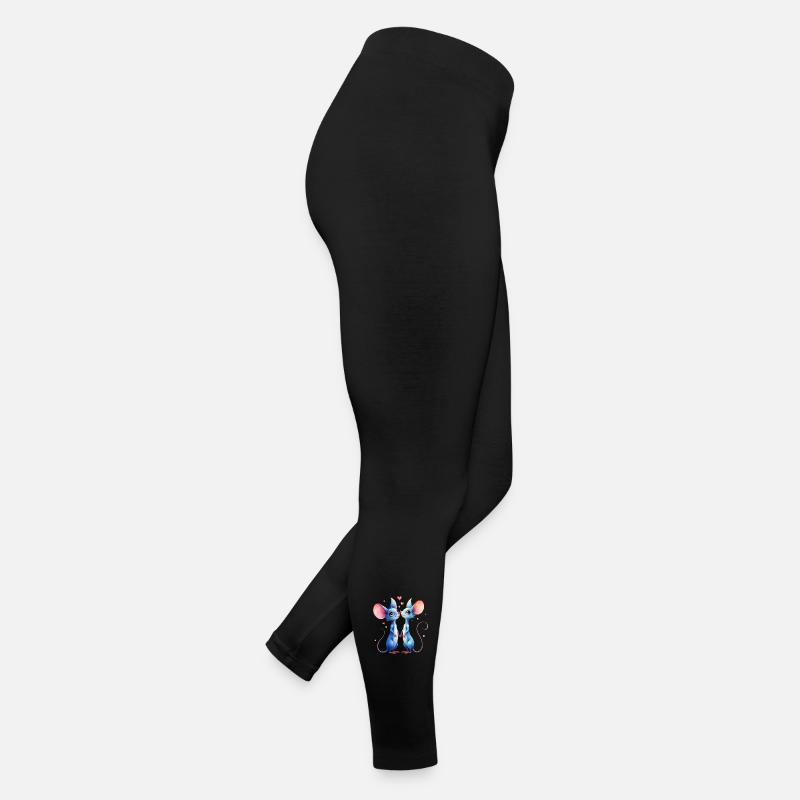 Blue mice in love Women’s Jersey Leggings