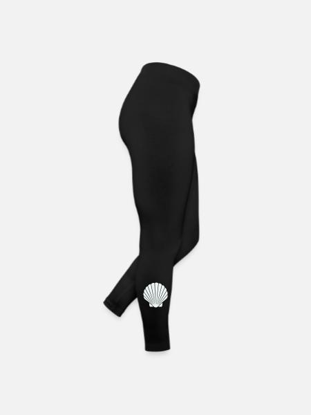 Geometric Shell Art - Women’s Jersey Leggings - black - Right