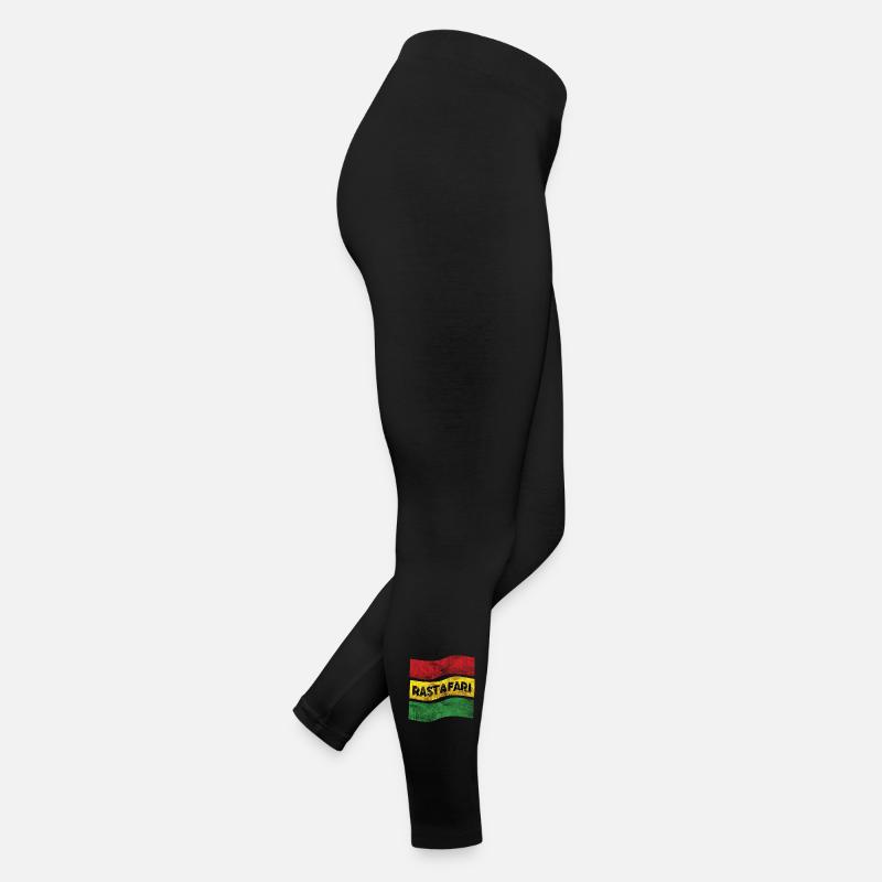 Rastafari Flag - Women’s Jersey Leggings - black