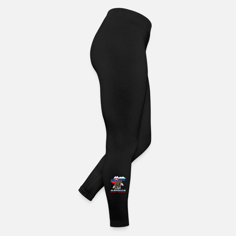 Slovenia bear design with map and flag Women’s Jersey Leggings