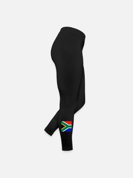 Drapeau de l’Afrique du Sud - Legging en jersey Femme - noir - Droite