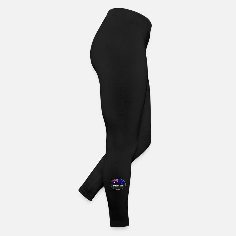 Perth Australie Skyline Silhouette Drapeau australien Legging en jersey Femme