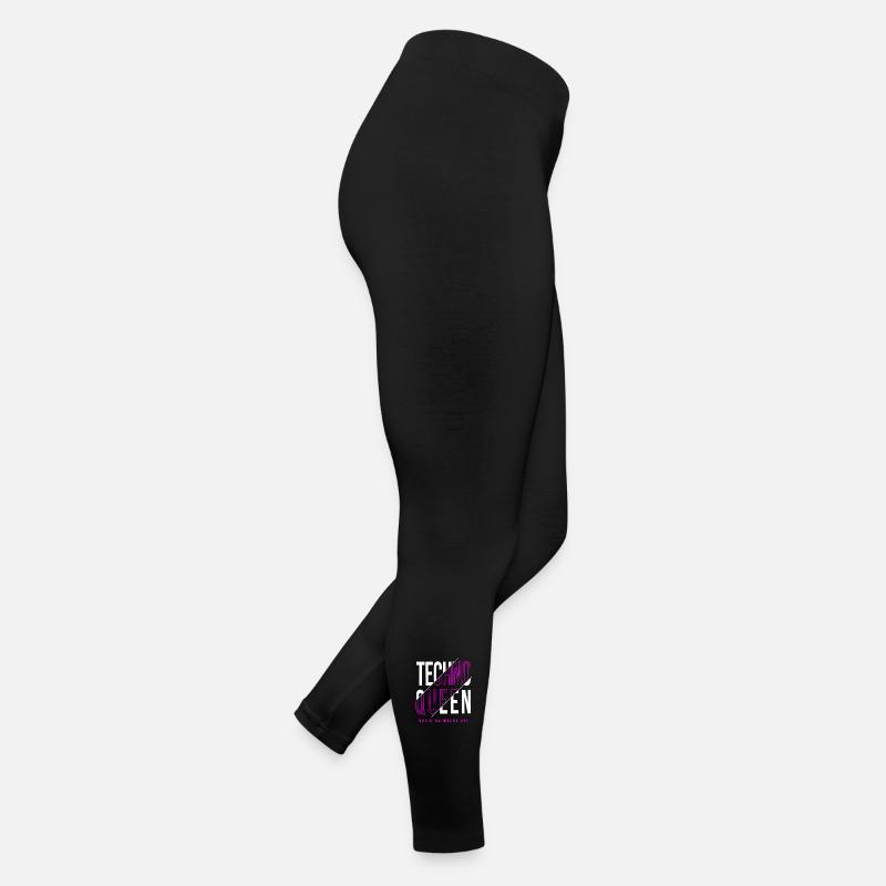 Techno Queen Design Frauen Jersey Leggings