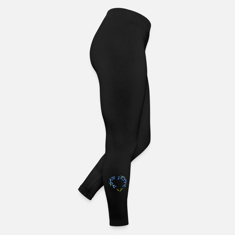 delicate forget-me-not frame in heart shape Women’s Jersey Leggings