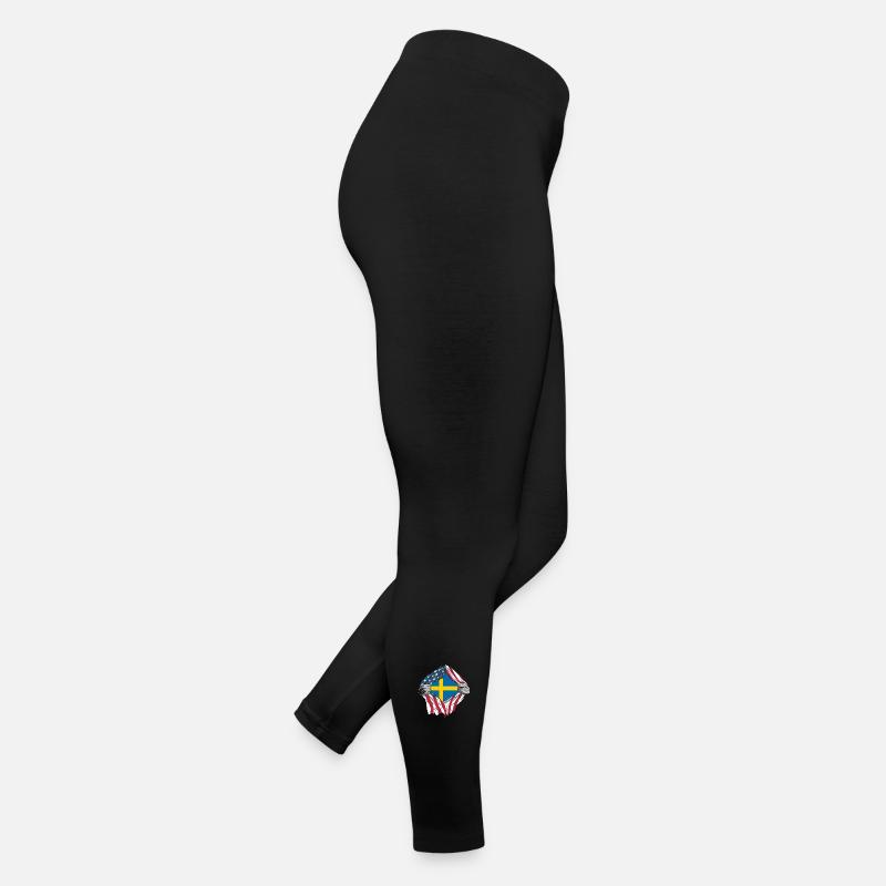 Drapeaux d'amitié USA Suède Legging en jersey Femme