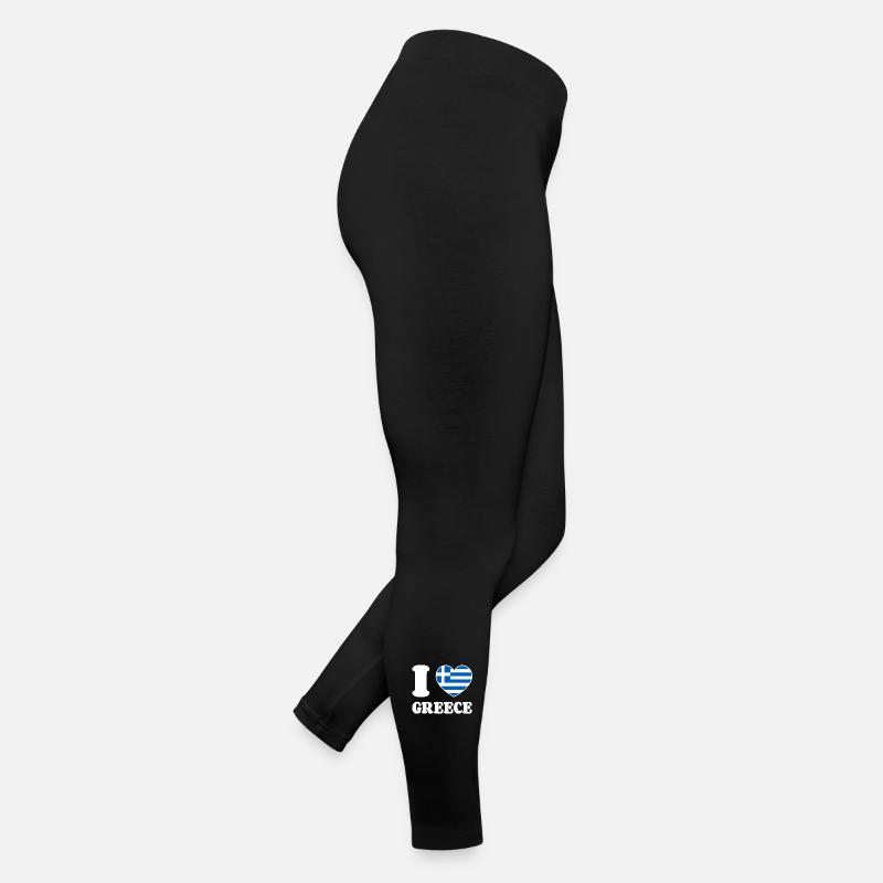 J’aime la Grèce Grèce Drapeau grec Cœur Legging en jersey Femme