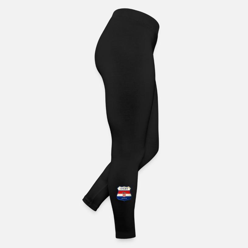 Sisak Kroatien Flaggen Wappen Design Frauen Jersey Leggings