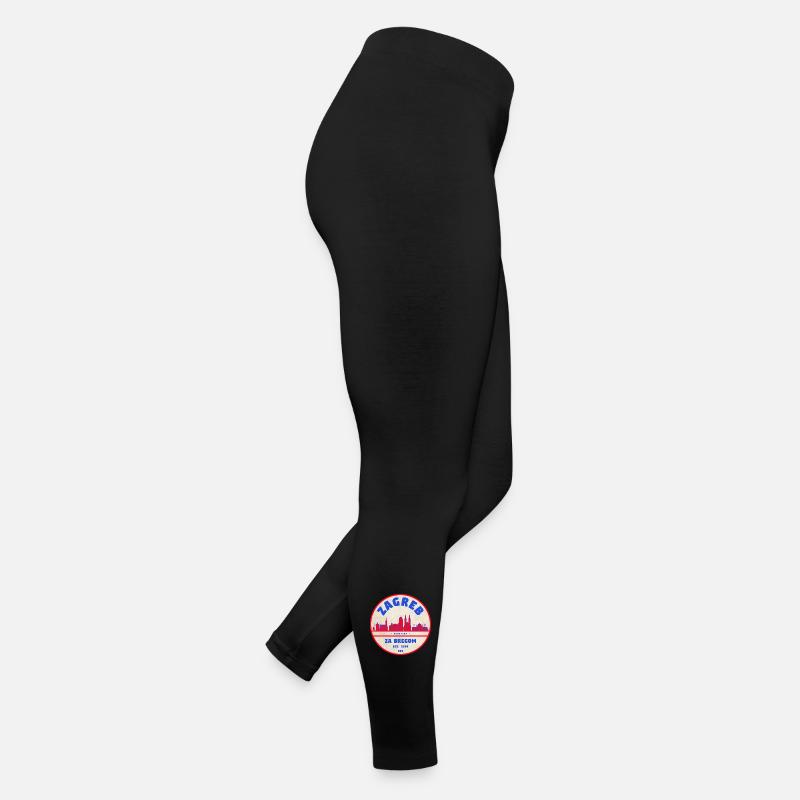 Zagreb Round Logo Skyline Retro Women’s Jersey Leggings
