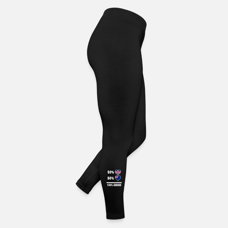 Neuseeland und Großbritannien 100% Genius Flagge Frauen Jersey Leggings