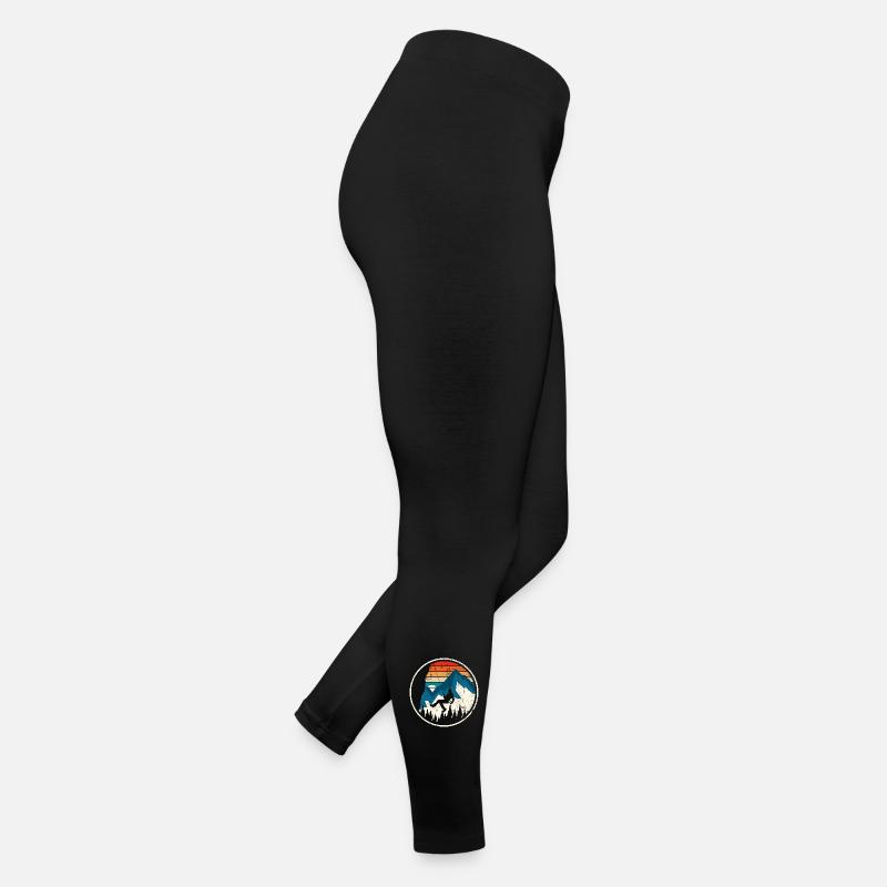 Alpine Ascent in Sunset Stripes Women’s Jersey Leggings