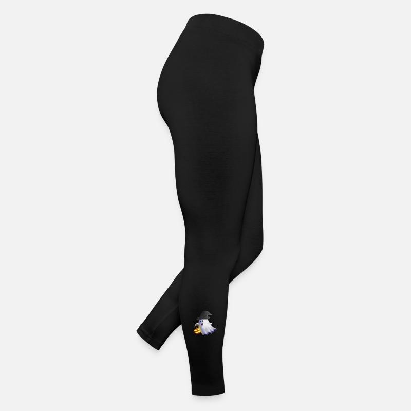 Geist mit Hexenhut und Kürbislaterne Frauen Jersey Leggings