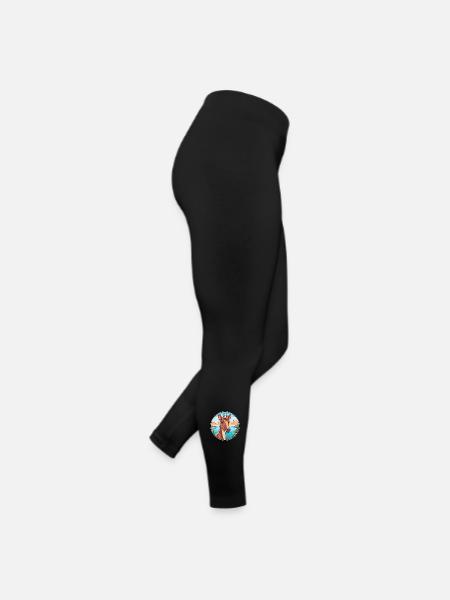 Okapi Aquarelle Cartoon Kawaii Clipart Animal - Legging en jersey Femme - noir - Droite