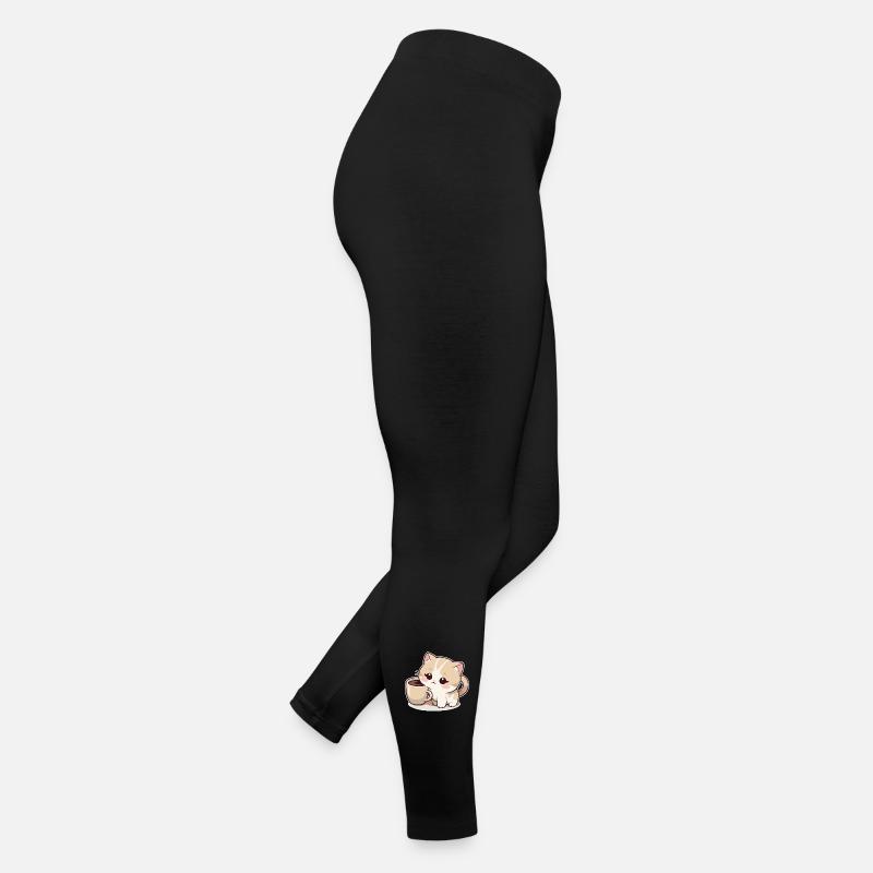 Cat with Coffee Women’s Jersey Leggings