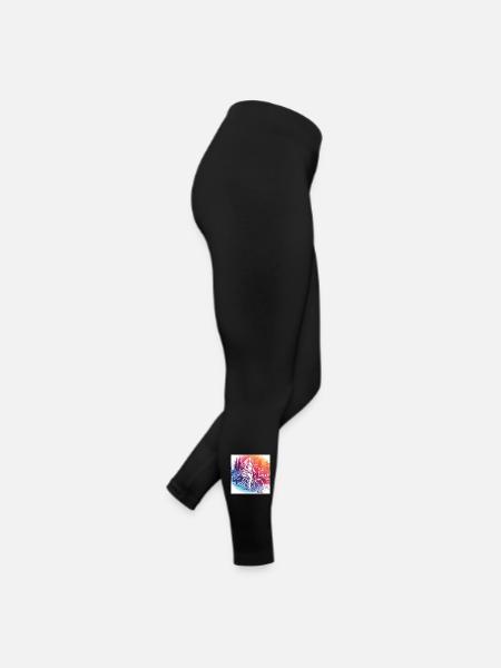 Amsterdam à vélo - Belle fille sur un vélo. - Legging en jersey Femme - noir - Droite