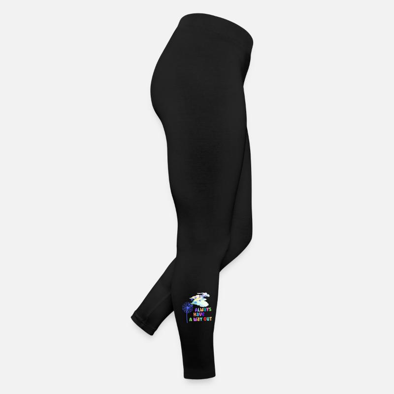 Colorful graphics with slogan Women’s Jersey Leggings