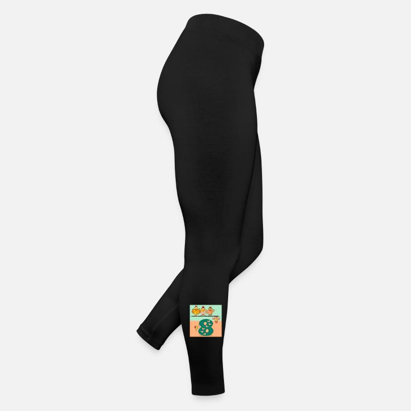 Zahl Acht - Hühner Frauen Jersey Leggings