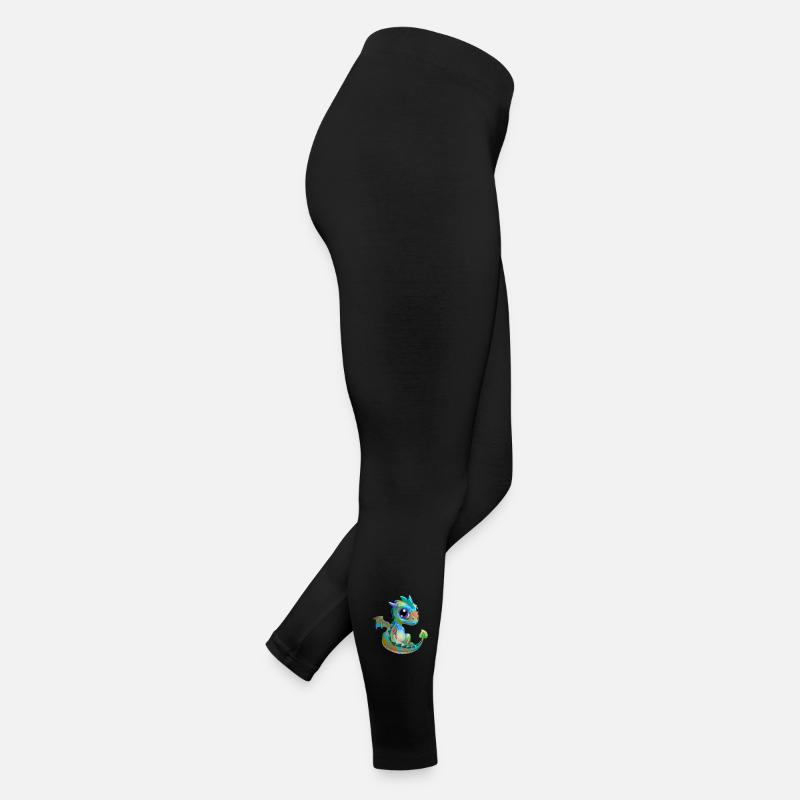 Bébé dragon psy| Mignon Psy bébé dragon Legging en jersey Femme