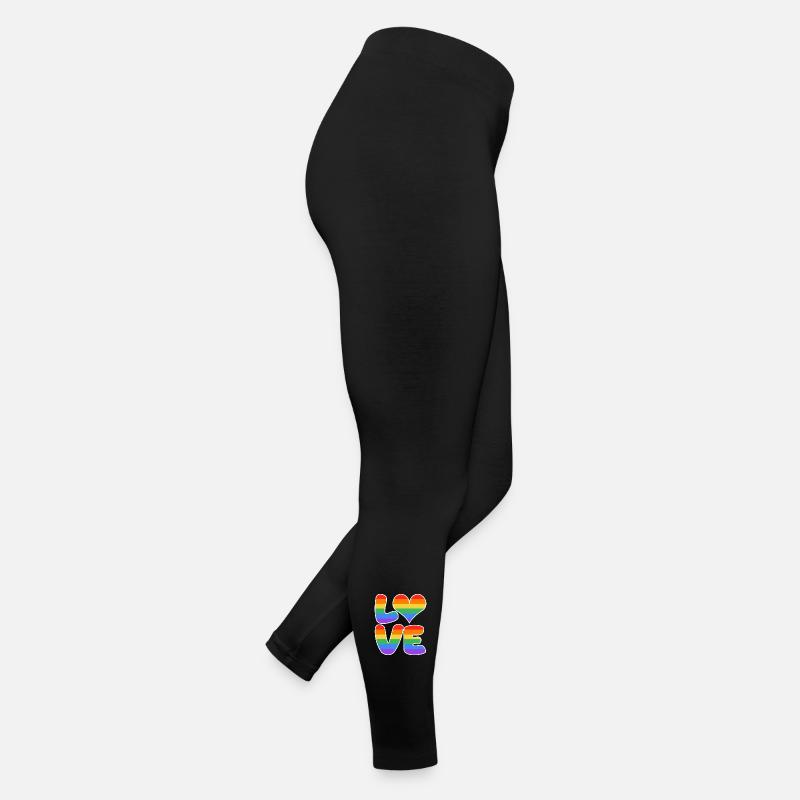 Conception de cœurs arc-en-ciel Legging en jersey Femme