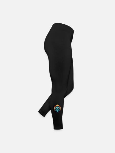 Tribal Neon Gorilla - Women’s Jersey Leggings - black - Right