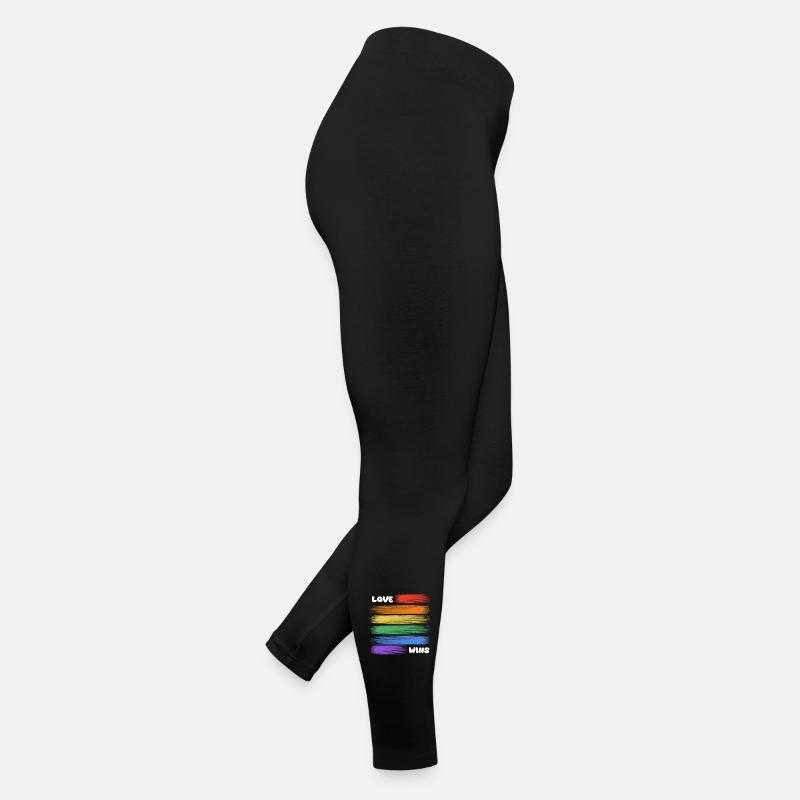 Love wins rainbow stripes Women’s Jersey Leggings