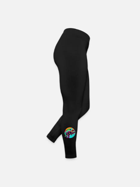 Chamäleon - Frauen Jersey Leggings - Schwarz - Rechts