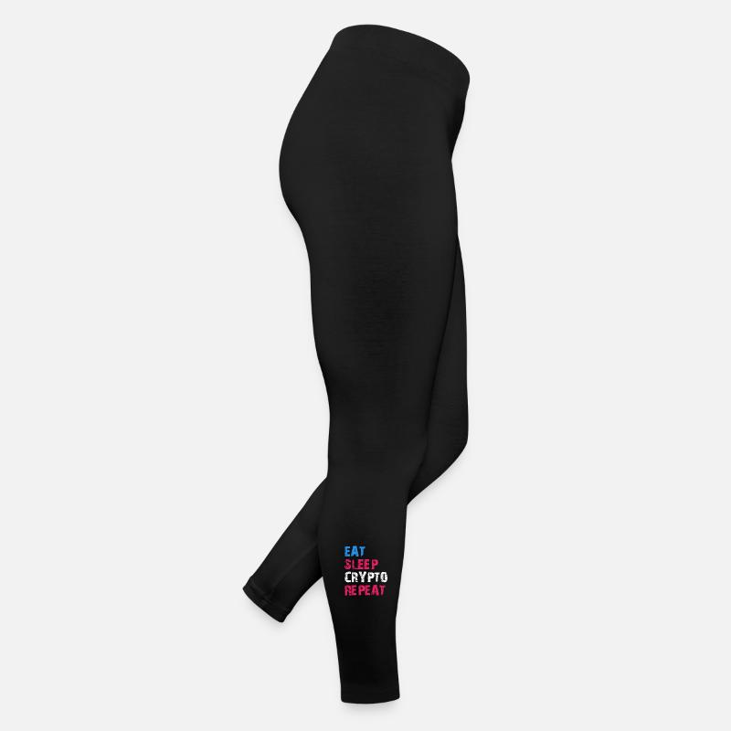 EAT SLEEP CRYPTO REPEAT - Women’s Jersey Leggings - black